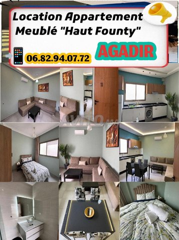 Location d'appartements à Agadir, Haut Founty - 90 m², 2 chambres
Demandez le prix à Agadir.