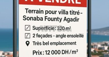 À vendre : Terrain de villa de 320 m² à Founty, Agadir - Prix sur demande