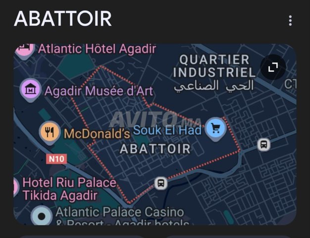 Espace de stockage de 1000 m² disponible à Agadir, Abattoirs – Demandez le prix.