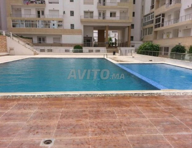 Locations de vacances à Agadir : Appartement familial avec piscine à louer à Islan - 5+2, 800 DH.